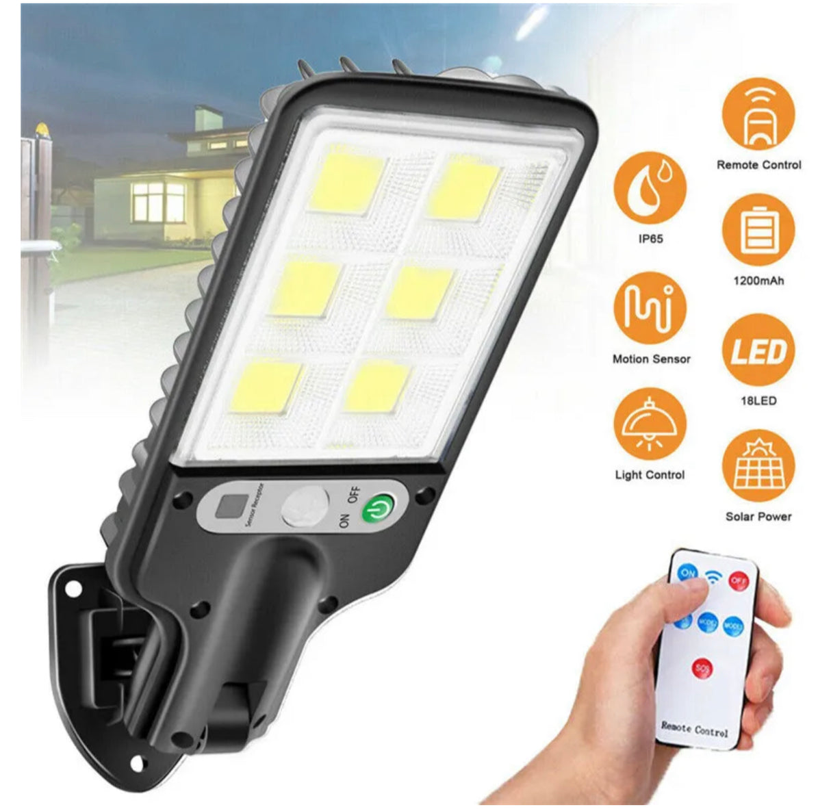 8000W LED Solar Flood Light Motion Sensor Security Wall Yard Street Outdoor Lamp
