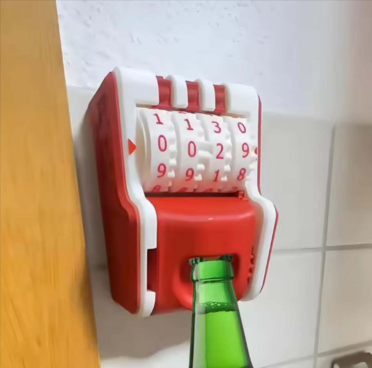 Wall-Mounted Bottle Opener with Cap Counter