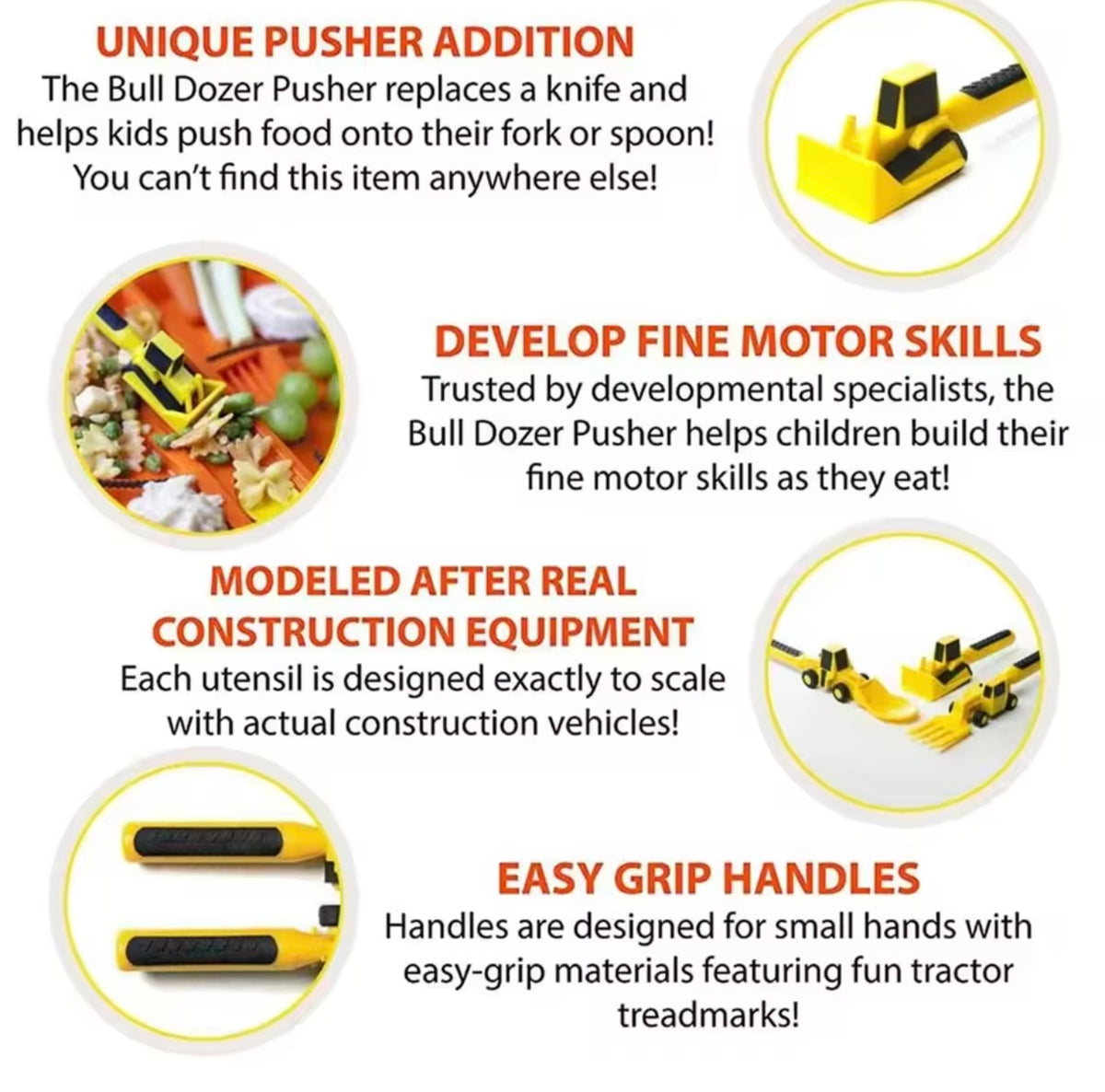 Excavator Fork Spoon Shovel Board Fun Tableware Safe Practical Bulldozer Dinosaur Food Supplement Tableware Set Kitchen Supplies