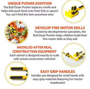 Excavator Fork Spoon Shovel Board Fun Tableware Safe Practical Bulldozer Dinosaur Food Supplement Tableware Set Kitchen Supplies