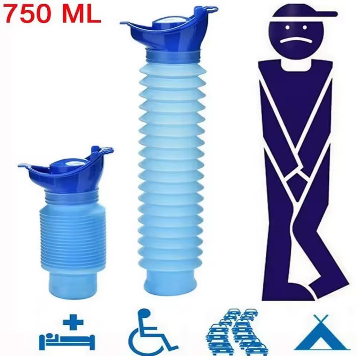 750 ml Collapsible Portable Travel Urinal