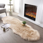 60 × 180 cm Pink Faux-Sheepskin Fur Runner