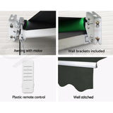 Instahut Folding Arm Outdoor Awning Retractable SunShade Window Canopy Grey