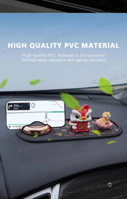 2-in-1 Anti-Slip Dashboard Mat with Rotating Phone Mount