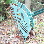 Long-Handled Leaf Grabber Rake – Carbon Steel Garden Leaf & Debris Collector (92cm)