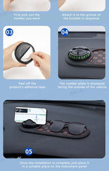 2 in 1 Dashboard Anti Slip Mat with Phone Mount 360-Degree Rotation Car Phone Holder Non-Slip Adhesive Mat for Car