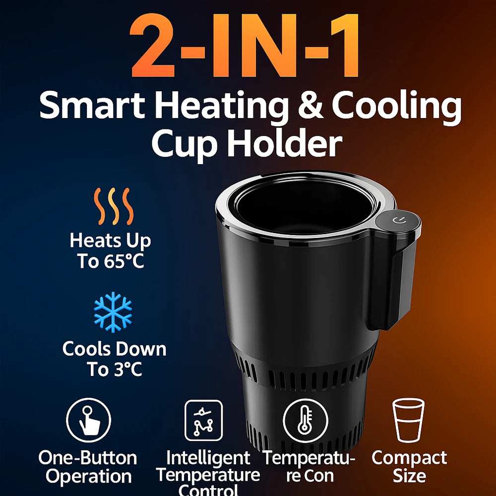 12V 2-in-1 Car Cup Cooler & Warmer