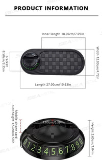 2-in-1 Anti-Slip Dashboard Mat with Rotating Phone Mount