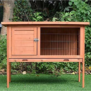 91.5 cm Wooden Small Animal Hutch with Run & Pull-Out Tray