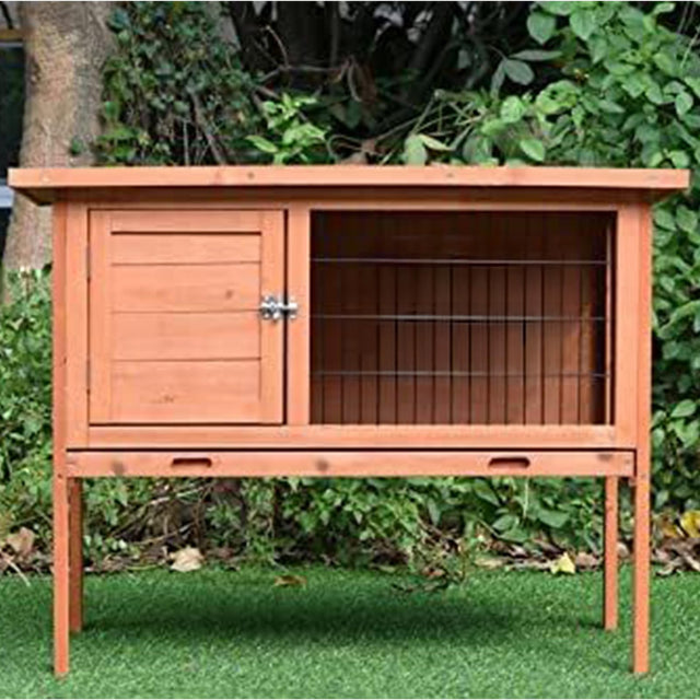 PawHub Small Wooden Chicken Hutch Guinea Pig Cage Rabbit Hutch with Tray 915mm – image 1