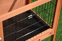 PawHub Small Wooden Chicken Hutch Guinea Pig Cage Rabbit Hutch with Tray 915mm – image 4