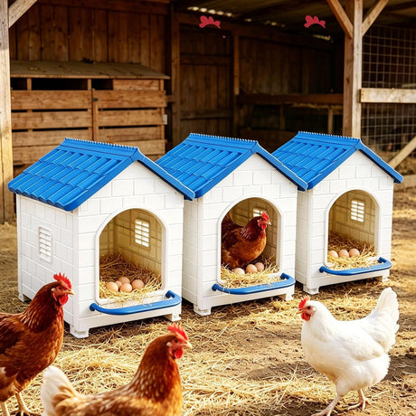 Three-piece chicken nesting box set image 1