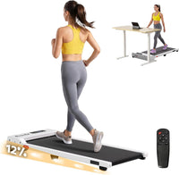 Everfit 3 in 1 walking pad treadmill white - image 1