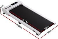 Everfit 3 in 1 walking pad treadmill white - image 2