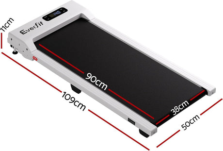 Everfit 3 in 1 walking pad treadmill white - image 2