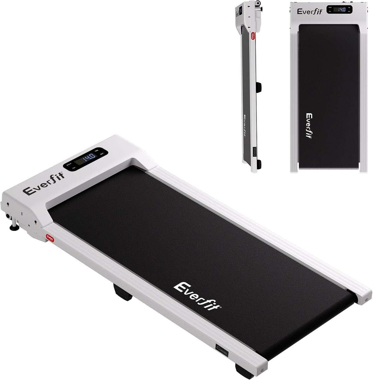 3-in-1 Under-Desk Walking Pad Treadmill with 12% Incline – White