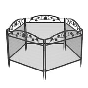 5-Panel Expandable Metal Garden Fence & Pet Barrier