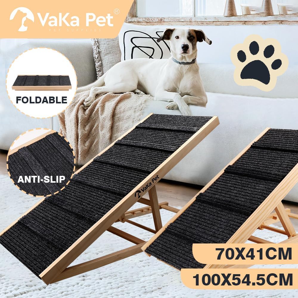 Foldable Wooden Pet Ramp – 70 cm Long, 30.5/41 cm Heights