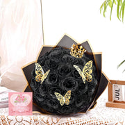 DIY Glitter Rose Bouquet Kit – 24 Artificial Roses
