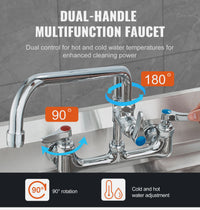 47-Inch Commercial Wall-Mount Pre-Rinse Faucet