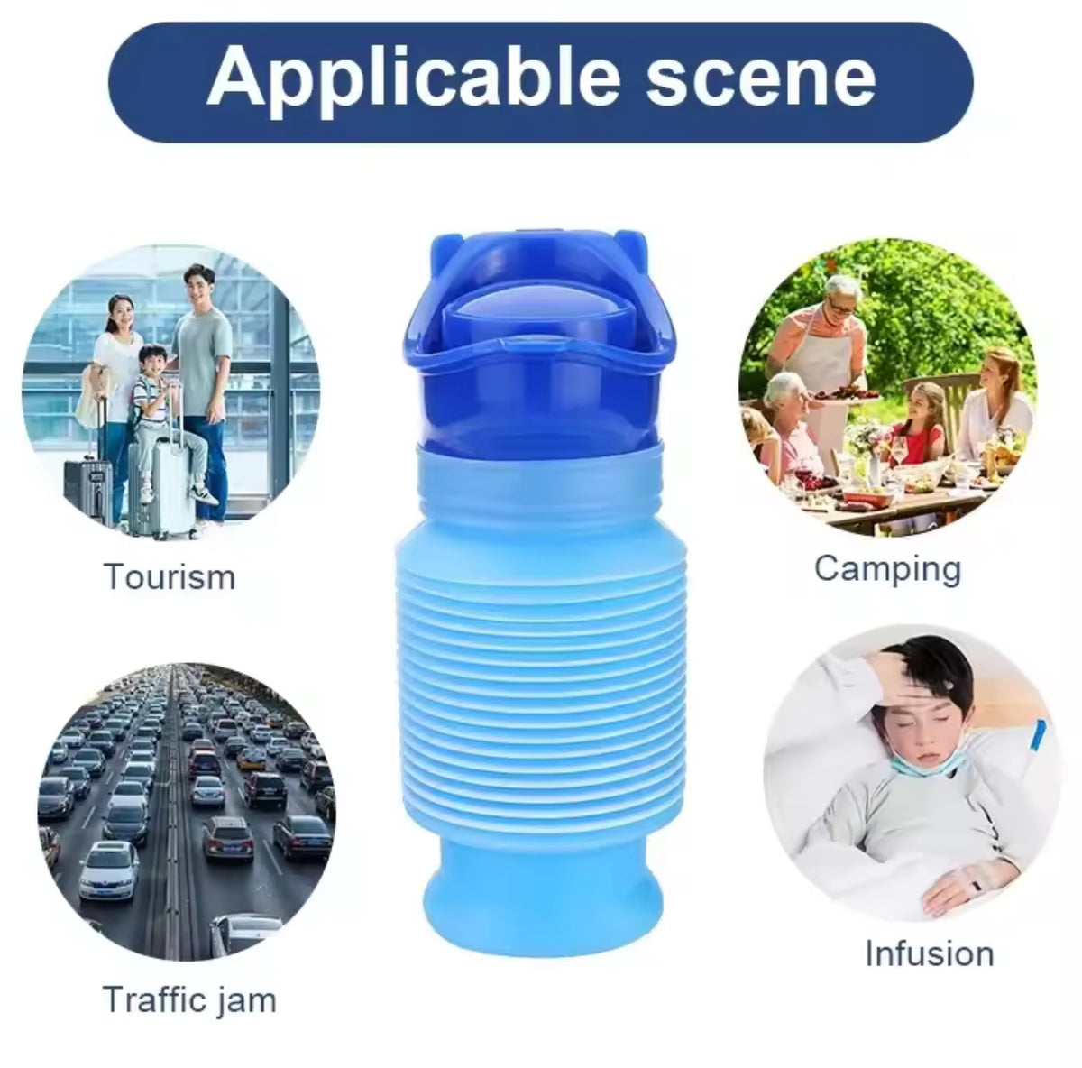 750 ml Collapsible Portable Travel Urinal