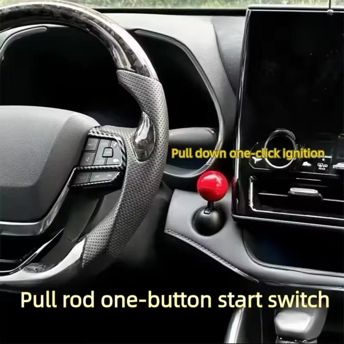 Decorative Flip Cover for Vehicle Push-Start Button – 2 Colours