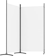 2-Panel Room Divider Living Room Bedroom Partition Privacy Protection Screen Room Separator Folding Dressing Wall Black Fabric