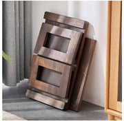 Adjustable Folding Solid-Wood Tatami Tea Table