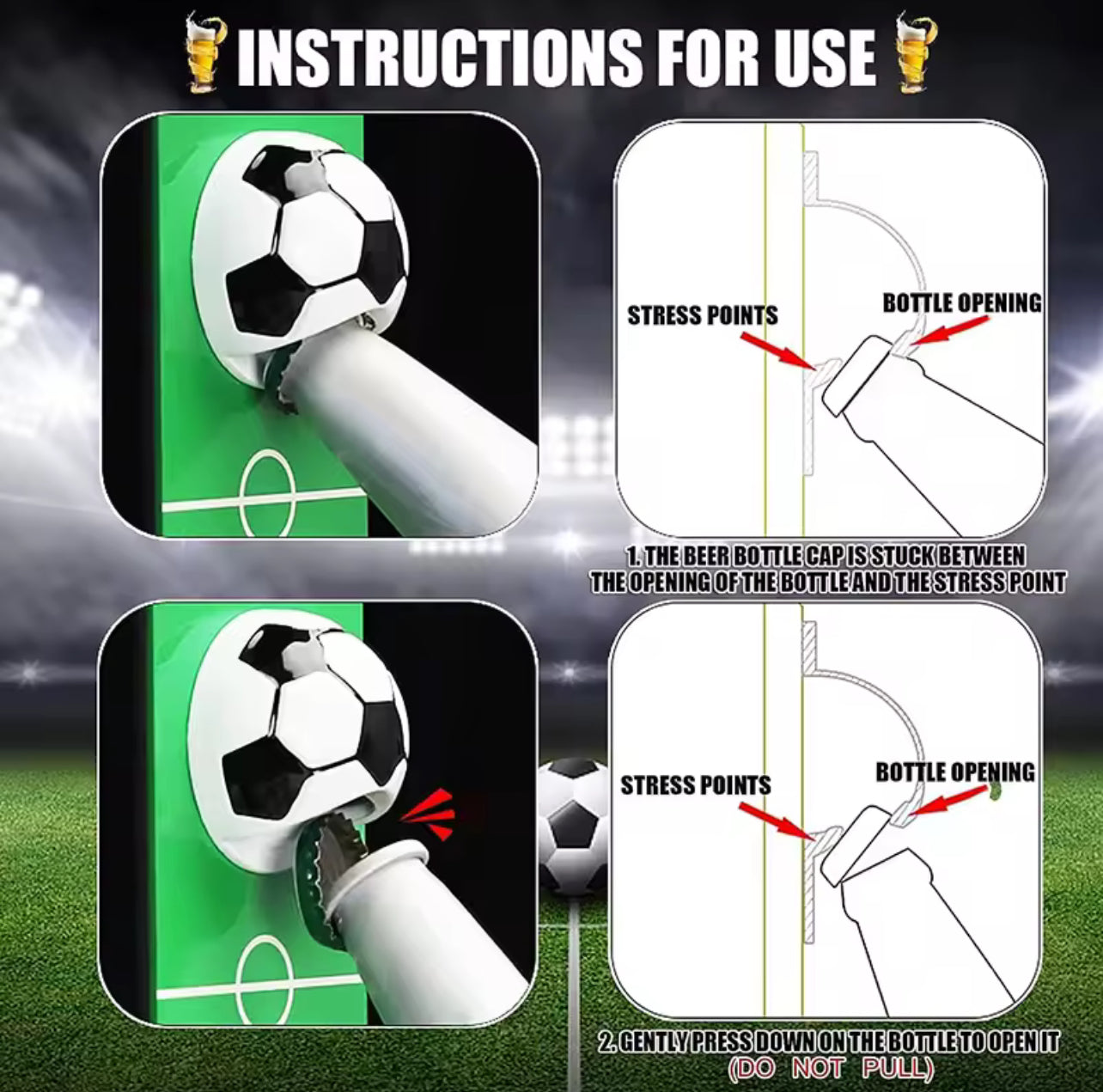 Magnetic Sports-Ball Wall Bottle Opener