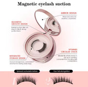 2-Pair Magnetic False Eyelash Set with Applicator
