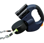 Dual Retractable Dog Leash with 360° Rotating Coupler – 2 Colours
