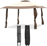 393 cm Double-Tier Pop-Up Gazebo with Adjustable Height