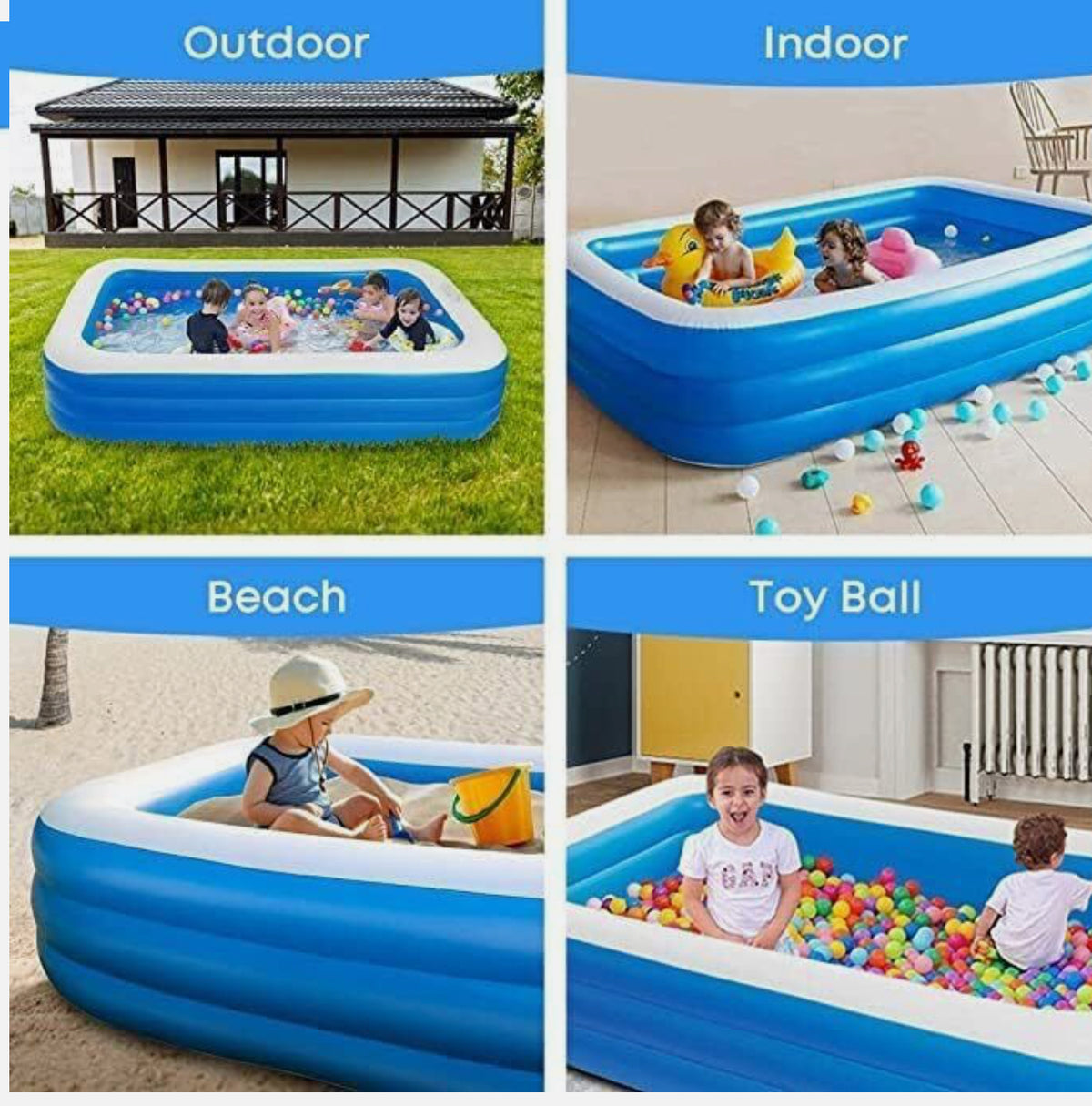 260 cm Inflatable Backyard Paddling Pool