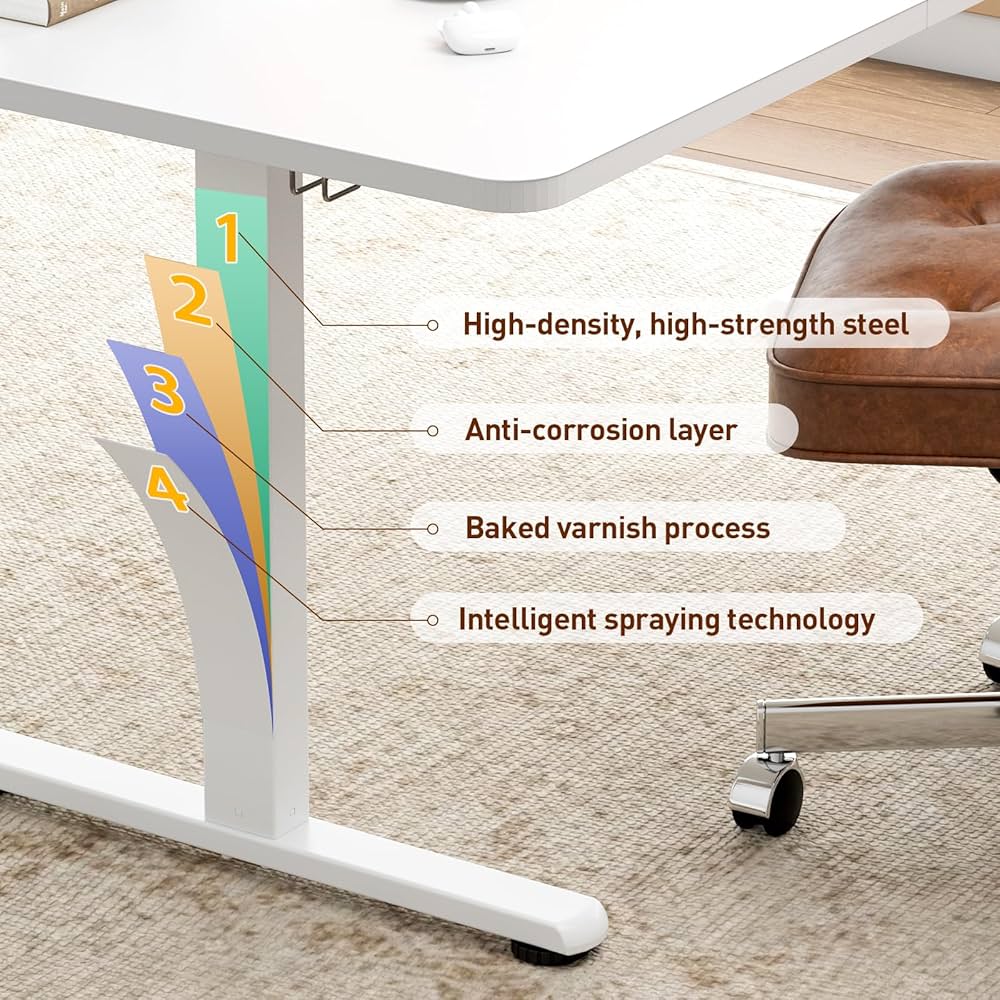 140 × 60cm Electric Sit-Stand Desk with Memory Controls
