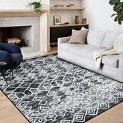 Black & Grey Soft Non-Slip Area Rug