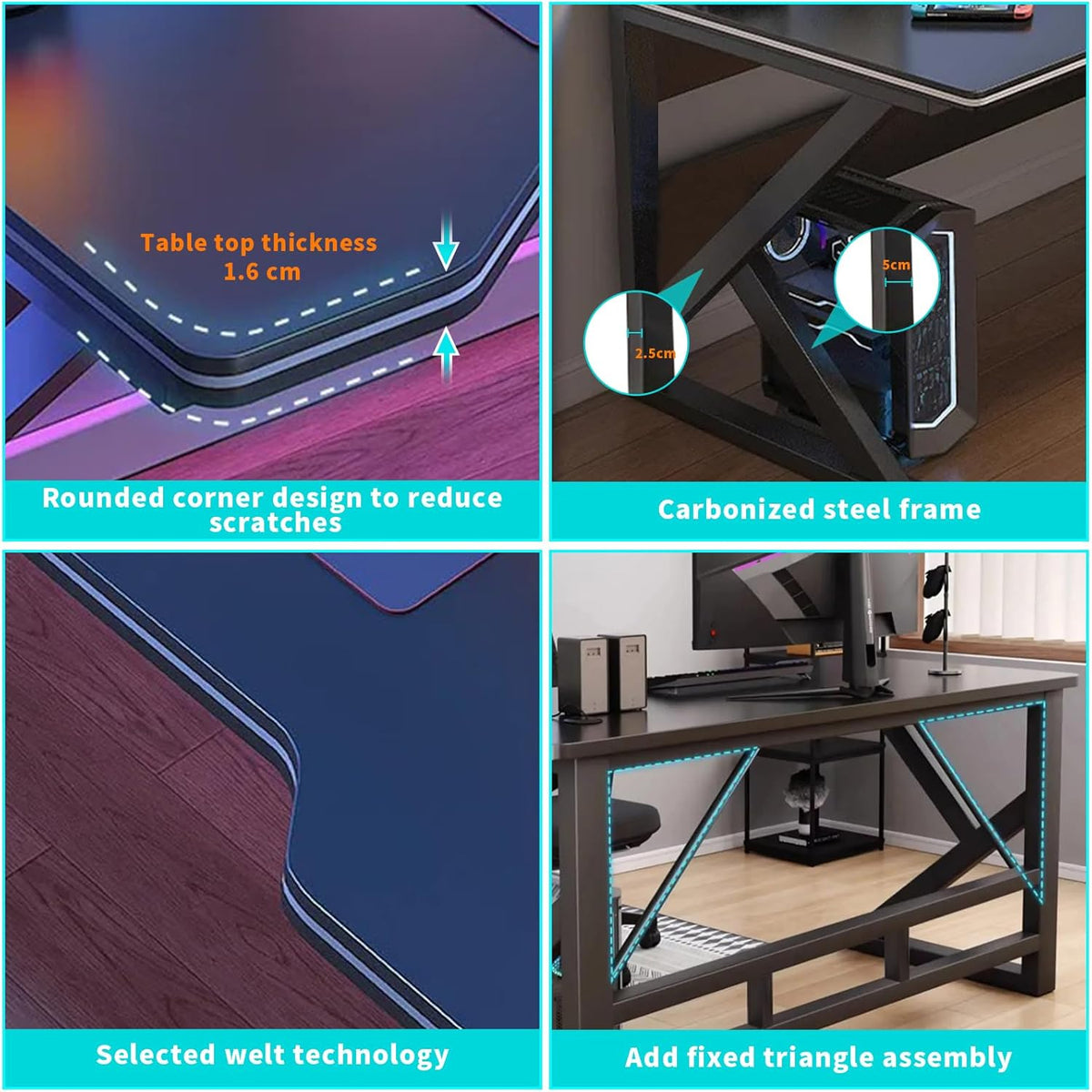 120 cm Computer, Gaming & Home-Office Desk