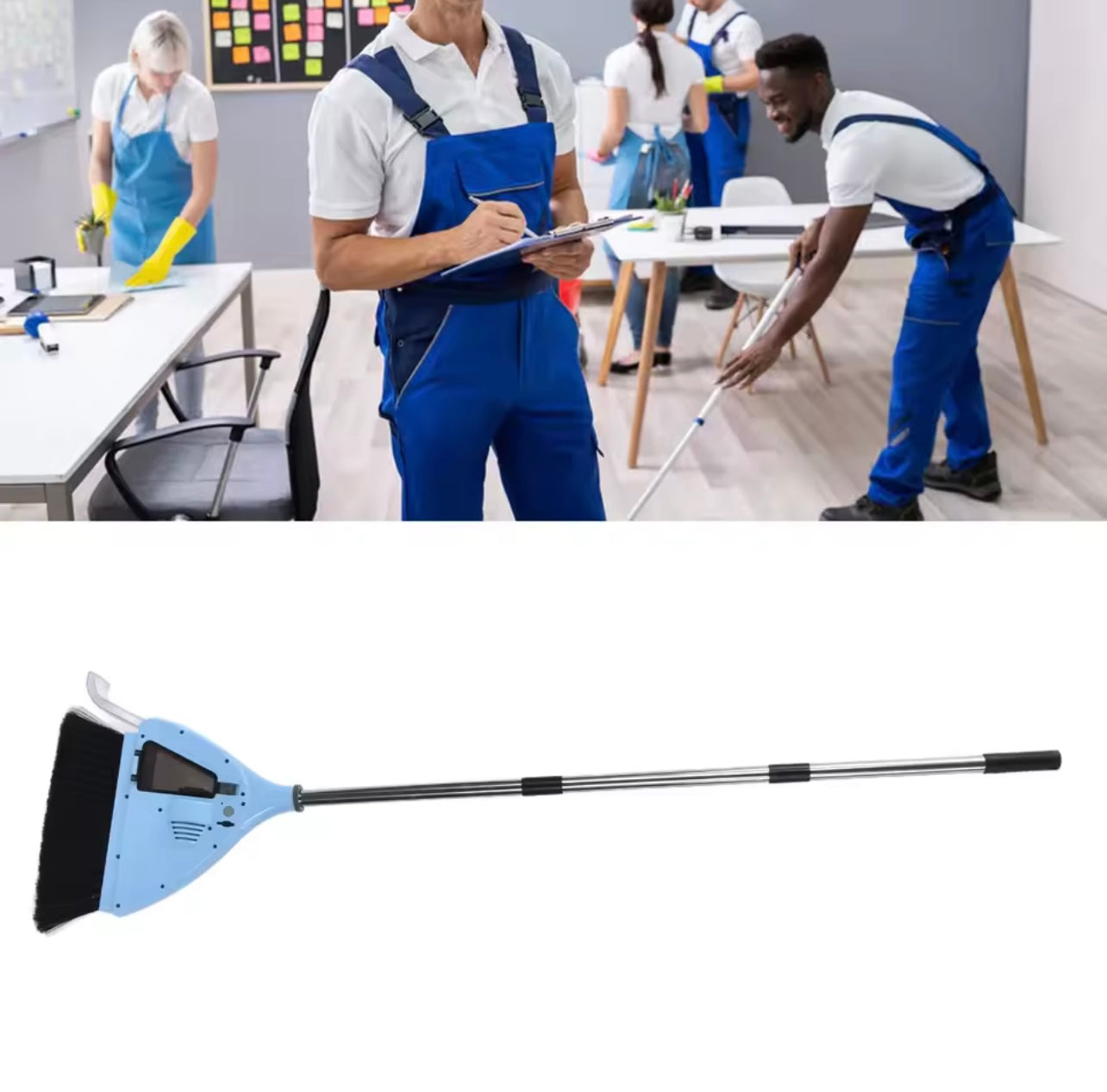 USB-Rechargeable 2-in-1 Vacuum Broom & Floor Sweeper