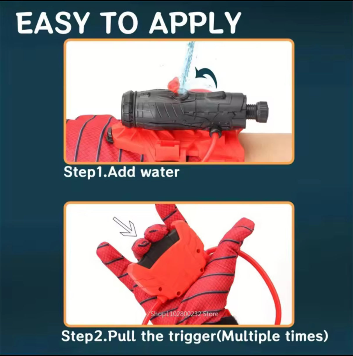 Water Gun Spider Launcher Wrist Shooting Water Toy Summer Outdoor Pool Beach Cosplay Props Water Fight Game Kids Gift Children