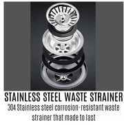 770 × 450 mm Nano-Black Double-Bowl Stainless-Steel Sink
