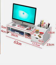 2-Tier Monitor Riser with Removable Desk Organiser