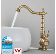 Antique Brass Single-Lever Bathroom Basin Mixer Tap