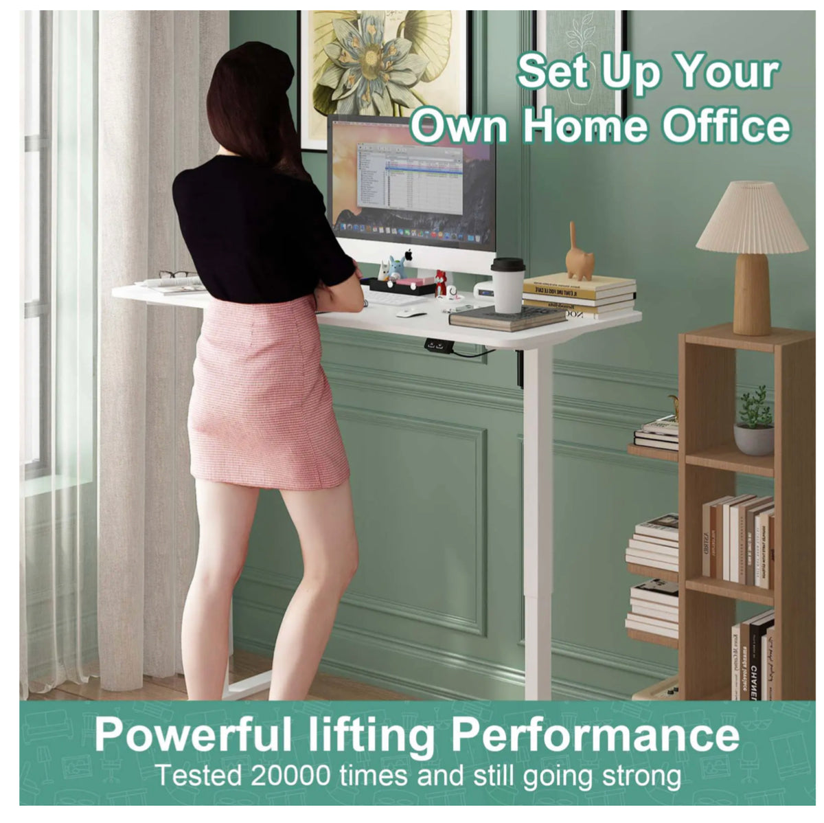 Standing Desk Electric Adjustable Height Sit Stand Workstation 120cm