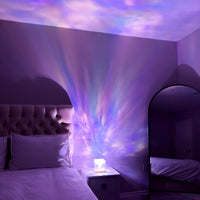 16-Colour Aurora & Ocean Ripple Cube Lamp – Rechargeable