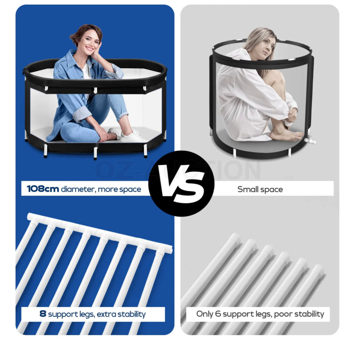300 L Foldable Adult Soaking & Ice Bath Tub