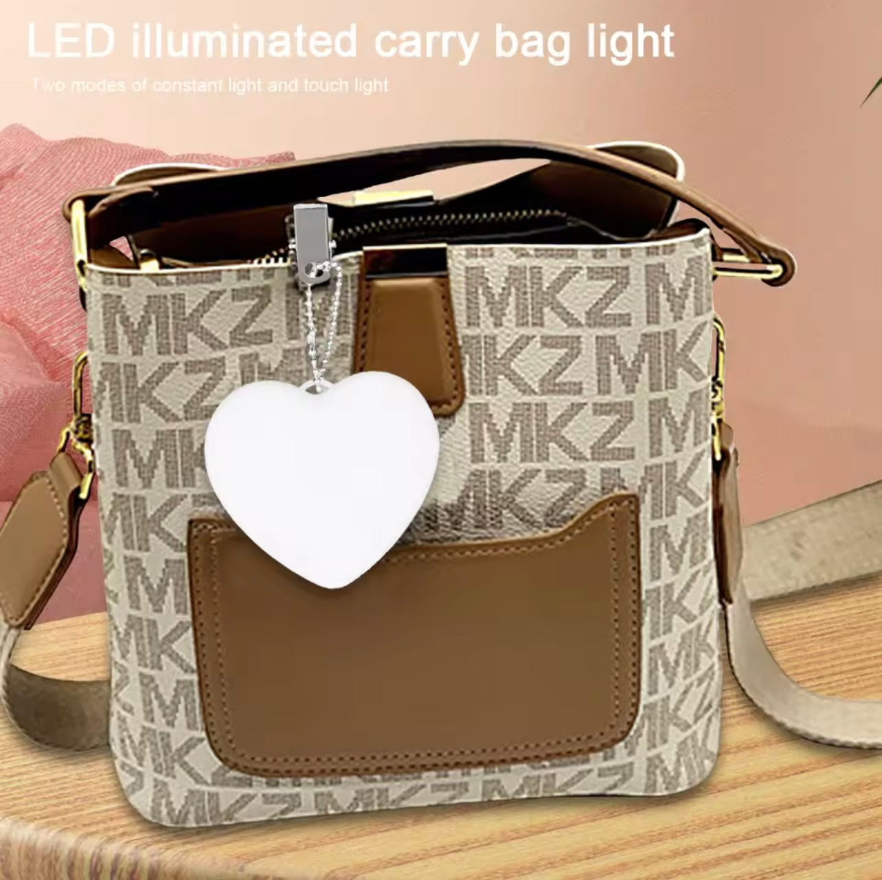 Touch-Activated LED Handbag Light with Clip – 3 Shapes