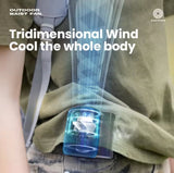 Hanging Waist Fans Under Shirt Fan Portable USB Charging Mini Clip on Waist Electric Fan Outdoor Camping Cooling Device