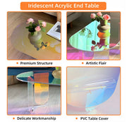 Iridescent Acrylic Oval Coffee Table