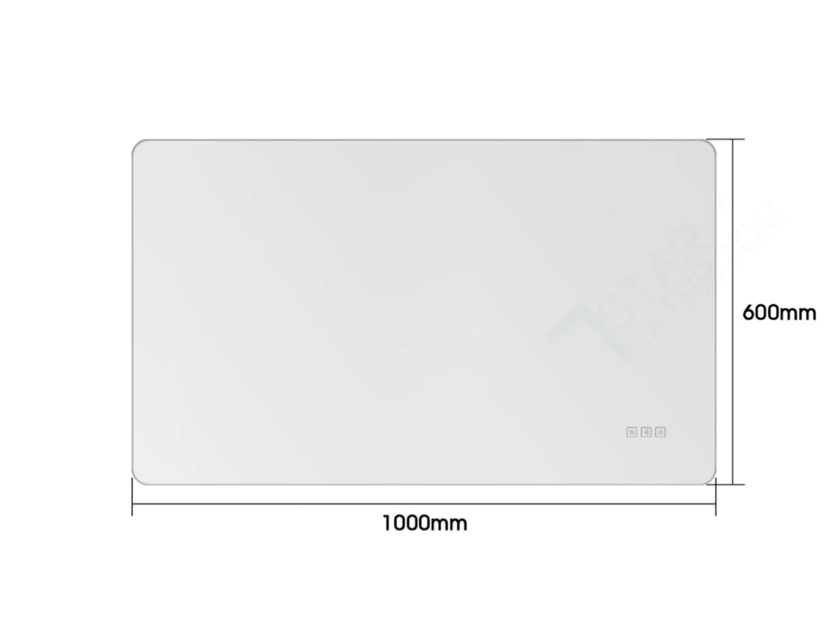 Touch LED Light Bluetooth Bathroom Makeup Wall Mirror Defog 600x800 600x1000mm