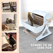 Semi-Automatic Cat Litter Box with Drawer – 48.5 × 25.5 × 55 cm
