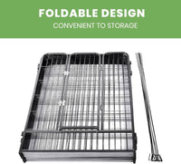 8-Panel Foldable Metal Pet Playpen with Gate